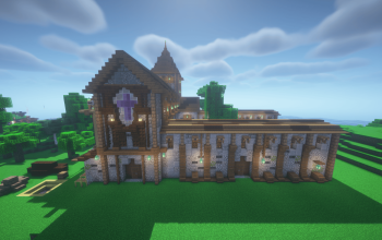 Medieval Catedral/Monastery With Full Interior.