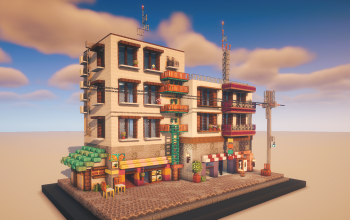 Detailed City Apartments – Urban Residential Block