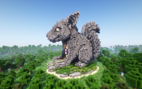 Minecraft Squirrel Nether Portal Statue