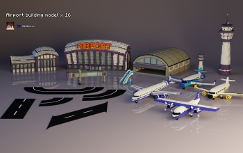 Airport building model x 16