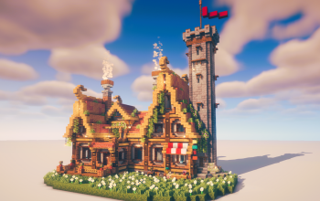 🏰 Medieval Townhouse with Watchtower – Atmospheric City Build