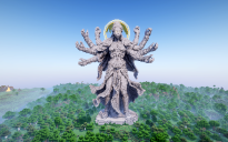 Minecraft Goddess Durga |8 Arms| Statue