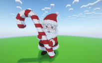 Minecraft Christmas Santa Claus 8 Statue