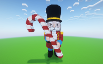 Minecraft Christmas Nutcracker Statue