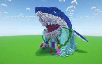 Minecraft Shark Nether Portal Statue