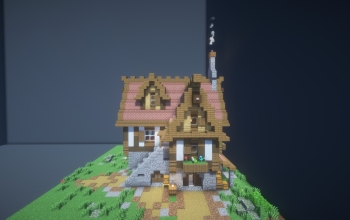 Cozy Survival House with full interior.