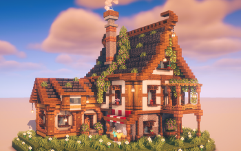 🏡 Medieval Town House with Shop – Cozy & Detailed Survival Build
