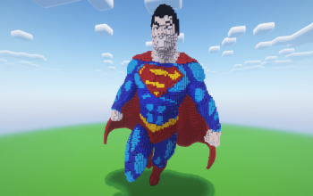 Minecraft SuperMan 2 Statue