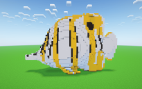 Minecraft Copperband Butterflyfish Statue