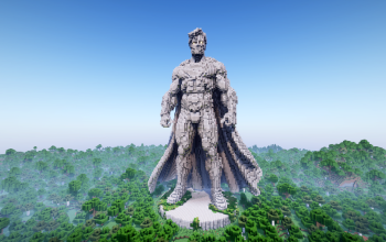 Minecraft Superman Statue V02