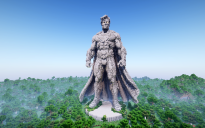 Minecraft Superman Statue V02