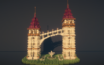 🏰 Twin Spire Medieval Gate Tower – Epic Survival Landmark