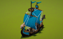 Cyan Fantasy Ship