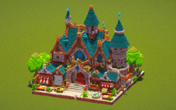 Fantasy Cyan Villa