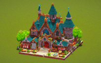 Fantasy Cyan Villa