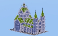 Gothic Cathedral - White and Green Version