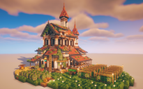 🏰 Grand Medieval House with Farmland – Survival Base