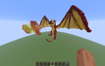 Red fire dragon
