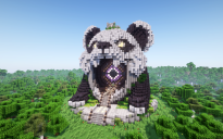 Minecraft Panda Nether Portal Statue
