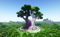 Minecraft Tree |Shadow| Nether Portal Statue V11 Free (Schematic and Map)