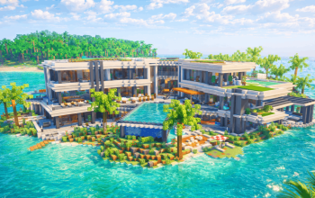 🌴Tropical Island Mansion + Detailed Interior🌴