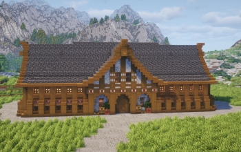 Medieval Trading Hall - Fully Decorated Interior