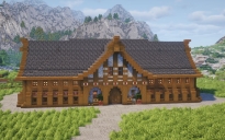Medieval Trading Hall - Fully Decorated Interior