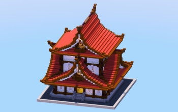 Japanese Temple Red