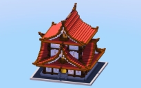 Japanese Temple Red
