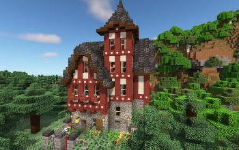 Minecraft Half-Timbered Cottage #2 - (Java/Bedrock + Schematic)