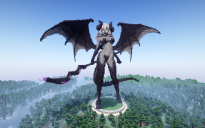 Minecraft Dragon Girl |Baonu Sepia| Statue Free (Schematic and Map)