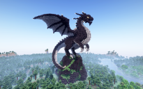 Minecraft Night Dragon Statue
