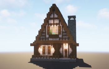 Medieval Alpine Cabin – Minecraft Build