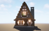 Medieval Alpine Cabin – Minecraft Build