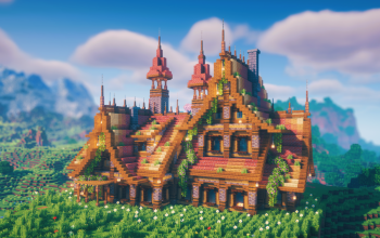 🏰 Twinspire Medieval Residence |Fantasy Survival Build