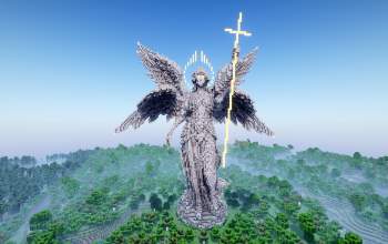 Minecraft Angel Statue V63 Free (Schematic and Map)