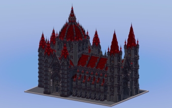 Dark Red Gothic Cathedral v2