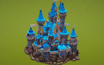 Cyan Fantasy Castle