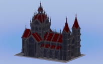 Dark Red Gothic Cathedral