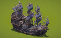 Huge Dark Ship
