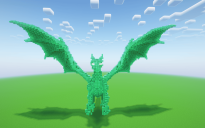Minecraft Emerald Dragon Statue ( FREE )