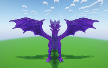 Minecraft Amethyst Dragon Statue ( FREE )