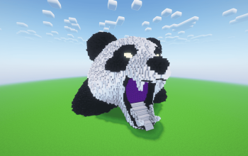 Minecraft Panda Nether Portal Statue