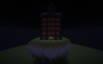 Large tower on a floating island