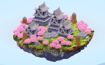 Japanese Floating Island Cobblestone version