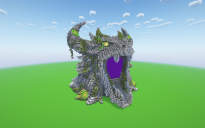 Minecraft Jungle Guardian Nether Portal Statue
