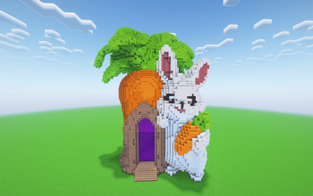 Minecraft Easter Carrot Nether Portal Statue