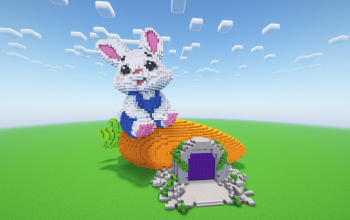 Minecraft Easter Giant Carrot Nether Portal Statue