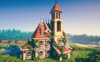 🏰 Ivory Vine Manor | Elegant Medieval Mansion with Tower Design