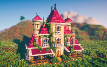 🏰 Crimson Peak Manor | Elegant Medieval Mansion with Tower Accents